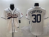 Men's Detroit Tigers #30 Kerry Carpenter White With Patch Cool Base Stitched Jersey,baseball caps,new era cap wholesale,wholesale hats